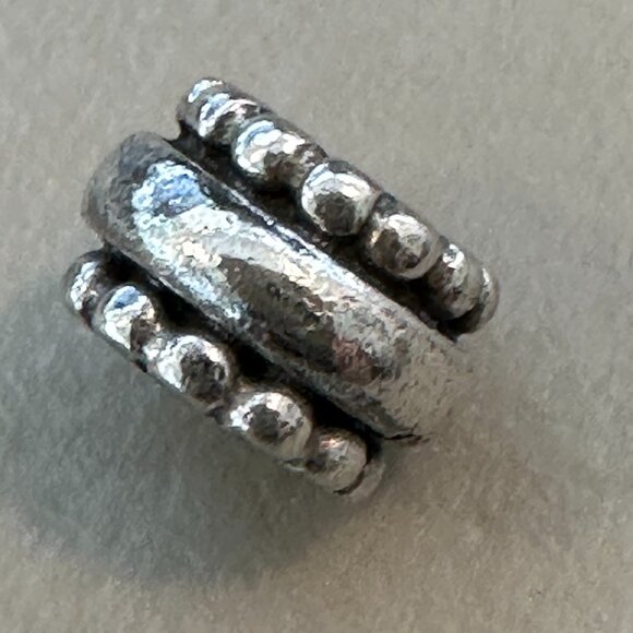 PANDORA Dots & Lines Charm SPACER RETIRED 925 ALE Bead - EUC - Picture 2 of 8